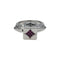 Bague 54 Bague Dé en or blanc diamants noirs et rubis. 58 Facettes 30416