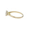 Bague 57 Solitaire en or jaune, diamant 1,12 carat F/VVS1. 58 Facettes 30150