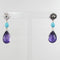 Boucles d'oreilles Boucles d'oreilles pendantes améthystes et turquoises 58 Facettes 17-302