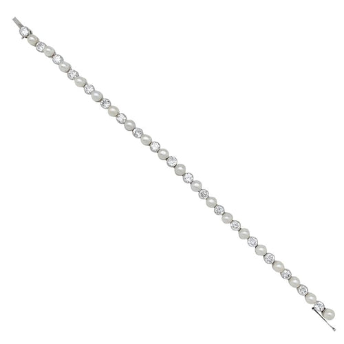 Collier Collier Van Cleef & Arpels transformable en platine, perles fines et diamants. 58 Facettes 30173