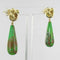 Boucles d'oreilles Boucles d'oreilles or jaune et turquoise du Turkménistan 58 Facettes 17-323