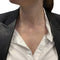 Collier Collier gouttière en or jaune, blanc et diamants. 58 Facettes 30149