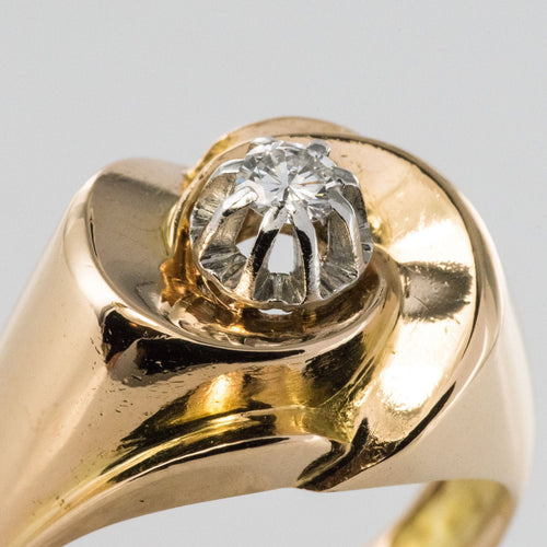 Bague 53 Bague ancienne or jaune diamant 58 Facettes 19-524-54