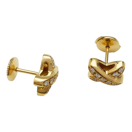 Boucles d'oreilles Boucles d'oreilles Chaumet, "Liens", or jaune et diamants. 58 Facettes 30603