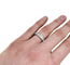 Bague 50 Alliance demi-tour diamants en or blanc. 58 Facettes 29811