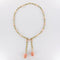 Collier Collier ancien négligé corail peau d'ange et diamants 58 Facettes 17-285
