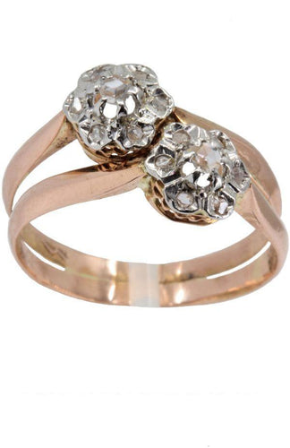 Bague 54 Toi et moi ancien 58 Facettes 34301