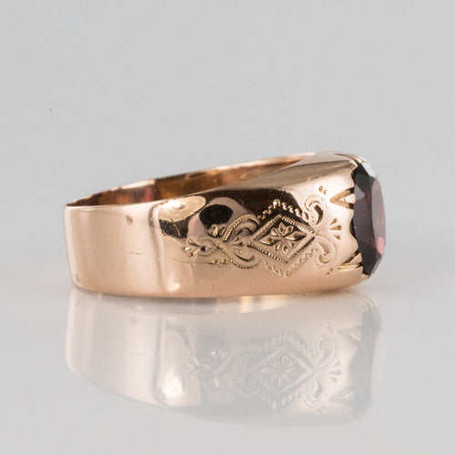 Bague 61 Bague jonc grenat or rose 58 Facettes 20-195-57