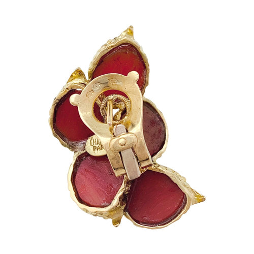 Boucles d'oreilles Boucles d'oreilles Chaumet or jaune et corail. 58 Facettes 29121