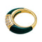 Bague 47 Bague Van Cleef & Arpels modèle "Philippine" or jaune, brillants et agate verte. 58 Facettes 30226