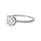 Bague 53 Bague solitaire en or blanc, diamant 1,89 carat. 58 Facettes 29860