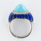 Bague 52 Bague art déco turquoise pain de sucre lapis lazuli diamants 58 Facettes 19-470-53