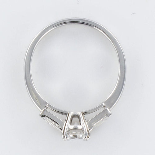Bague 54 Solitaire diamant et diamants baguette 58 Facettes 16-060-54