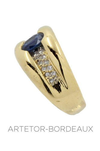 Bague 54 Bague saphir et diamants 58 Facettes 29201