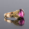 Bague 52 Bague tourmaline et feuilles d'or 58 Facettes 17-058B-52