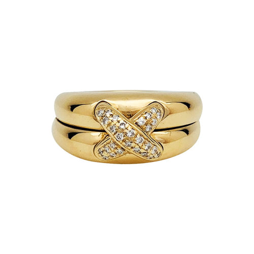 Bague 54 Bague Chaumet, "Liens", or jaune et diamants. 58 Facettes 30257