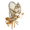 Broche Broche vintage bouquet or et diamants 58 Facettes 17-401