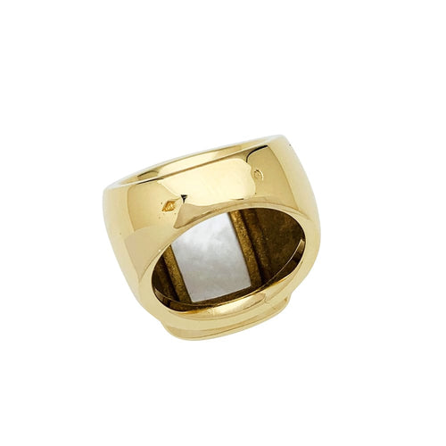 Bague 51 Bague Van Cleef & Arpels, collection "Babylone", or jaune, nacre. 58 Facettes 30447