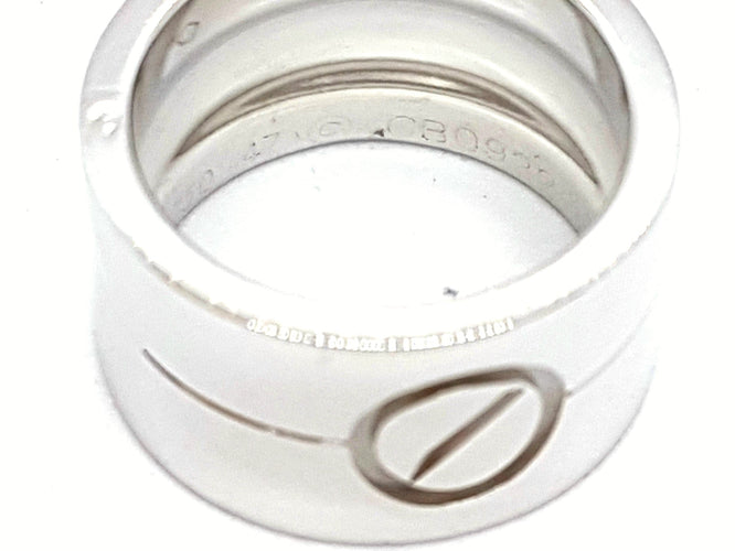 Bague 47 Cartier Bague Love Or blanc 58 Facettes 00071CN