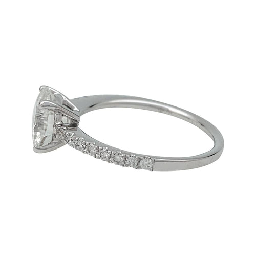 Bague 53 Bague solitaire en or blanc, diamant 1,89 carat. 58 Facettes 29860