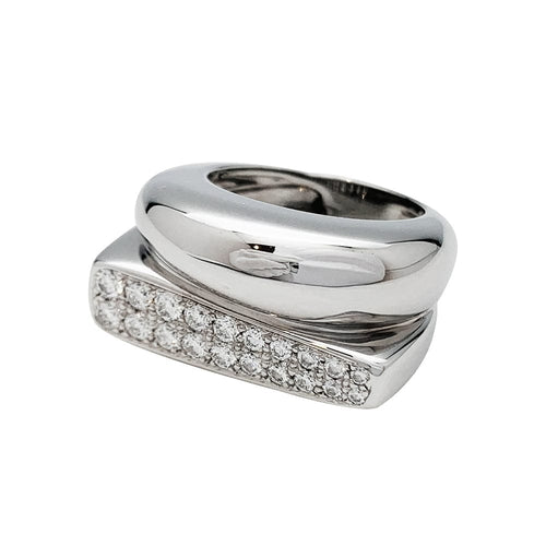Bague 52 Bague Fred, "Success", en or blanc et diamants. 58 Facettes 30450