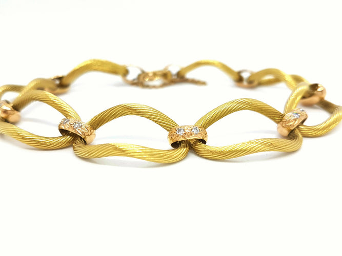 Bracelet Bracelet Or rose Diamant 58 Facettes 05478CD
