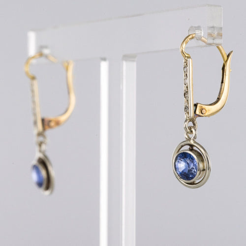 Boucles d'oreilles Boucles d'oreilles anciennes saphirs et diamants 58 Facettes 20-397