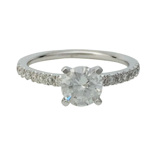 Bague 52 Bague solitaire en or blanc, diamant 0,71 carat G/SI1. 58 Facettes 29064