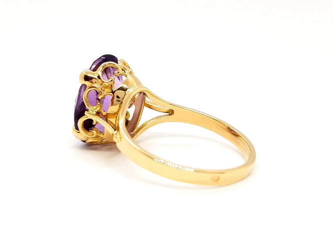 Bague 55 Bague Or jaune Améthyste 58 Facettes 841209CN