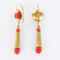 Boucles d'oreilles Boucles d'oreilles pendantes corail et or 58 Facettes 19-258
