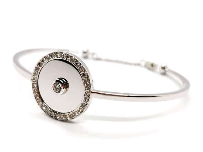 Bracelet Bracelet Jonc Or blanc Diamant 58 Facettes 1126003CN