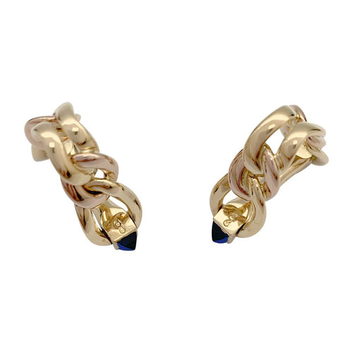 Boutons de manchette Boutons de manchette Cartier "Etrier" en 2 tons d'or et saphirs 58 Facettes 30364