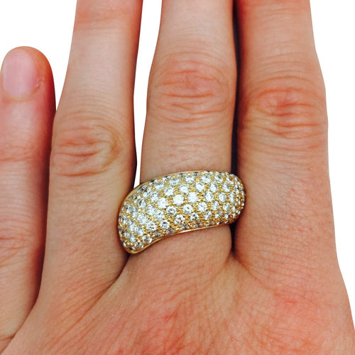 Bague 55 Bague Chaumet, modèle "Hommage à Venise", en or jaune et diamants. 58 Facettes 27829-1