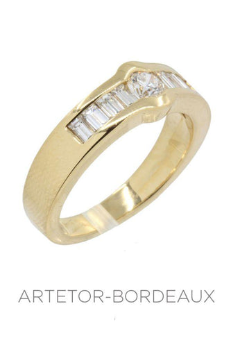 Bague 55 Bague diamants baguette 58 Facettes 33541