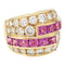 Bague 51 Bague en or jaune diamants et saphirs roses. 58 Facettes 30639