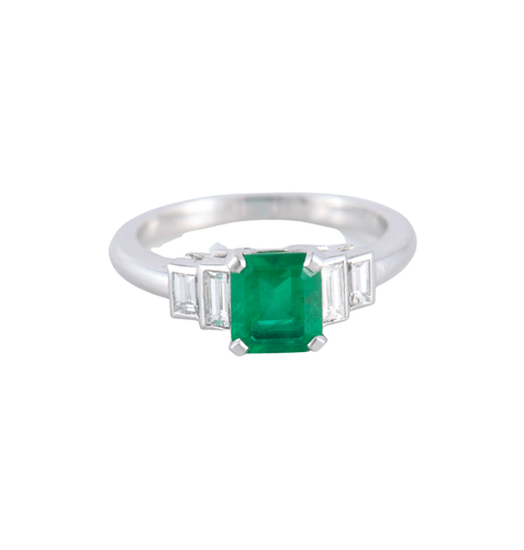 Bague Bague Emeraude Diamants 58 Facettes