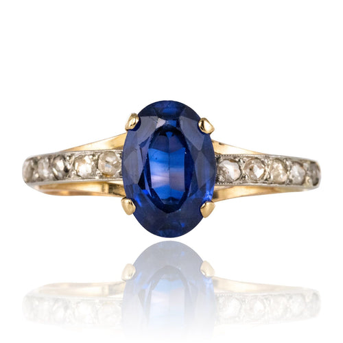 Bague 58 Bague ancienne saphir diamants 58 Facettes 20-092-52