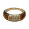 Bague 51 Bague Van Cleef et Arpels "Philippine" en or jaune, oeil de tigre et diamants. 58 Facettes 30045