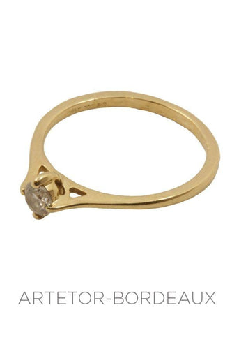 Bague 55 Solitaire moderne 0.20 carat 58 Facettes 21551