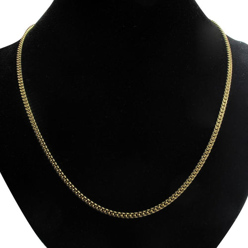 Collier Chaine or gourmette limée 58 Facettes 14-256