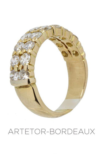 Bague 53 Demi alliance double 58 Facettes 33881