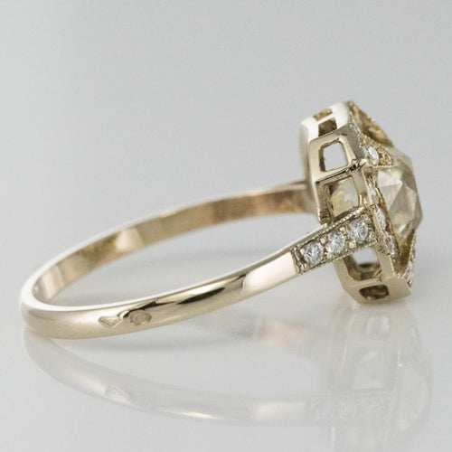 Bague 54 Bague diamant champagne et diamants brillants 58 Facettes 17-305-54-1