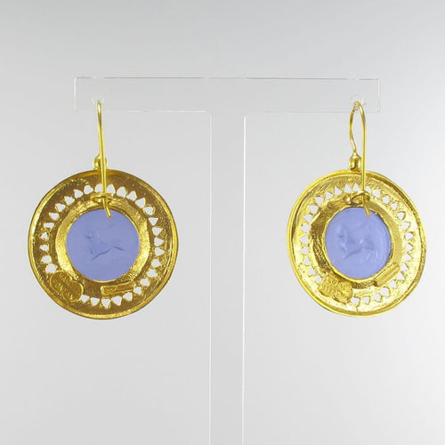 Boucles d'oreilles Boucles d'oreilles disque ajouré et intaille 58 Facettes SO101
