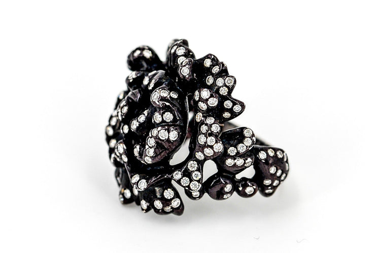 Bague 51 Repossi Bague Nérée Or noir Diamant 58 Facettes 00038GD