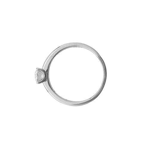 Bague 51 Solitaire or blanc, diamant 0.50 ct. 58 Facettes 30189