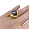 Bague 51 Bague vintage en or jaune et hématite. 58 Facettes 29406