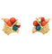 Boucles d'oreilles Boucles d'oreilles Van Cleef & Arpels " Paniers de fruits" en or jaune, corail, chrysoprases et diamants. 58 Facettes 30027