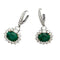 Boucles d'oreilles Boucles d'oreilles en blanc, émeraudes et diamants 58 Facettes 30397