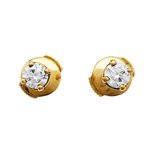 Boucles d'oreilles Puces d'oreilles diamants. 58 Facettes 30219