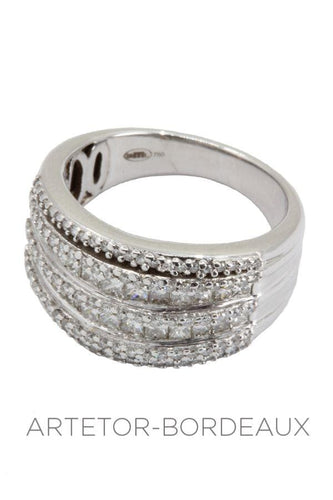 Bague 52 Bague moderne pavage diamants 58 Facettes 34811